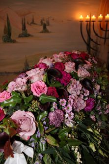 Rosen Blumen Sargdekoration